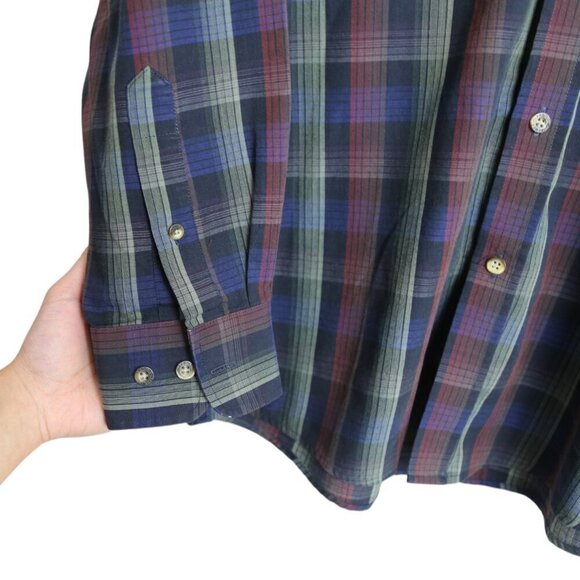 Vintage Arnold Palmer Collared Plaid Blue Red Men's Button Down Shirt Size 8/P - Picture 3 of 8